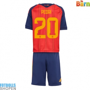 Billiga Spanien Pedri Gonzalez #20 Hemmatröja Barn VM 2026 Kortärmad (+ Korta byxor)
